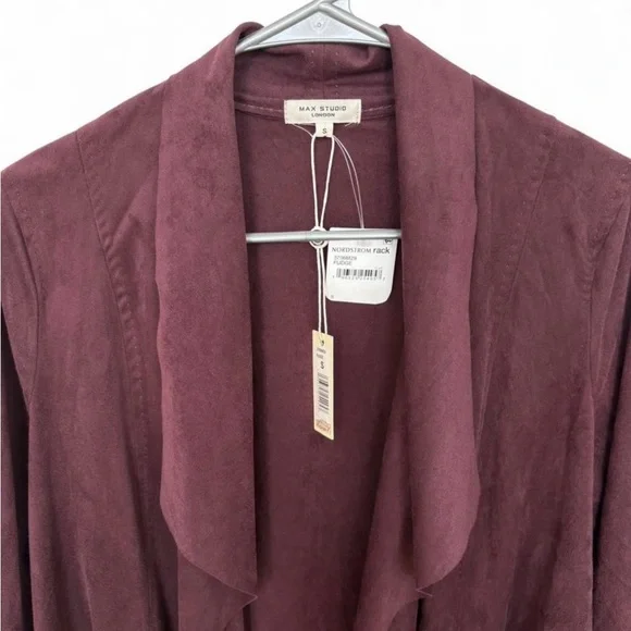 NWT! Women's Max Studio London Faux Suede Jacket Size Small‎ - Picture 3 of 6